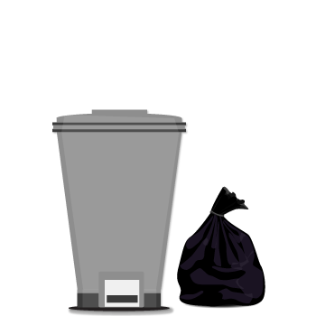 Black waste bags