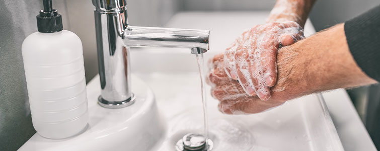 Washing hands