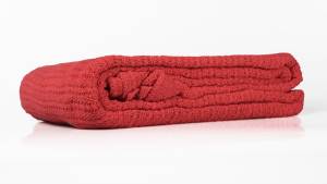 Cellular Ambulance Blanket | 100% Cotton — Red/Blue | Paramedic First Aid Emergency Blanket