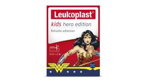 Leukoplast Kids Hero Edition Wonder Woman Plaster Strip – 6cm x 1m – Cut to Size – Water-Resistant and Hypoallergenic