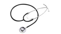 Ruby Dual Head Stethoscope – Black – Aluminium Chestpiece with Diaphragm and Bell – Lightweight PVC Tubing