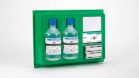 Sterowash Eyewash & Wound Wash Station – 500ml Bottles – Wall-Mounted Dispenser with Accessories - Complete