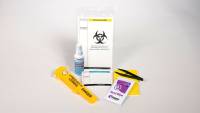 Sterosafe Sharps Disposal Kit – Single Use Kit – Includes 0.08L Puncture-Resistant Bin with Gloves, Tweezers, Wipes & Waste Bag