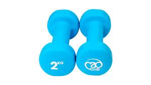 Blue Neoprene Hand Weight Dumbbells | 2kg