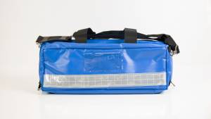 Entonox Barrel Bag – Blue PVC – 54 x 21 x 21cm – For Standard Cylinders with Storage Netting