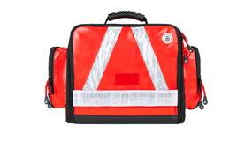 WaterStop Emergency Bag – Red PVC Tarpaulin – 28 x 32 x 18cm – 17L – Fold-Out Compartments & Modular Pouch