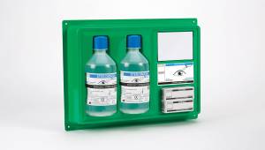 Sterowash Eyewash & Wound Wash Station – 500ml Bottles – Wall-Mounted Dispenser with Accessories