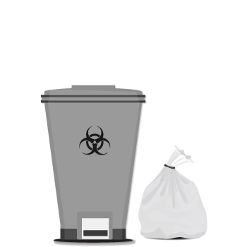 White waste bags