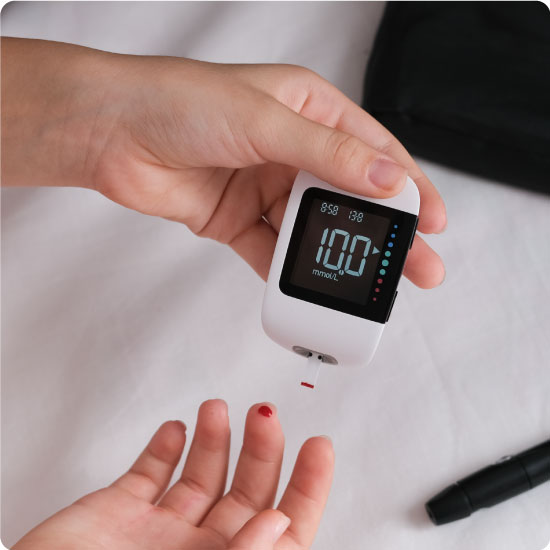 Accu-Chek Device Being Used