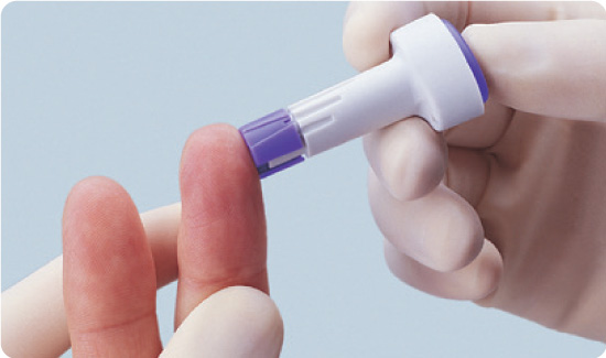 Accu-Chek Plus Lancets being used