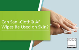 Can Sani-Cloth AF Wipes be used on skin?