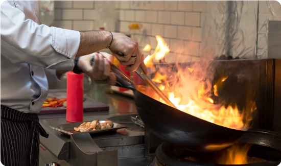 Chef cooking