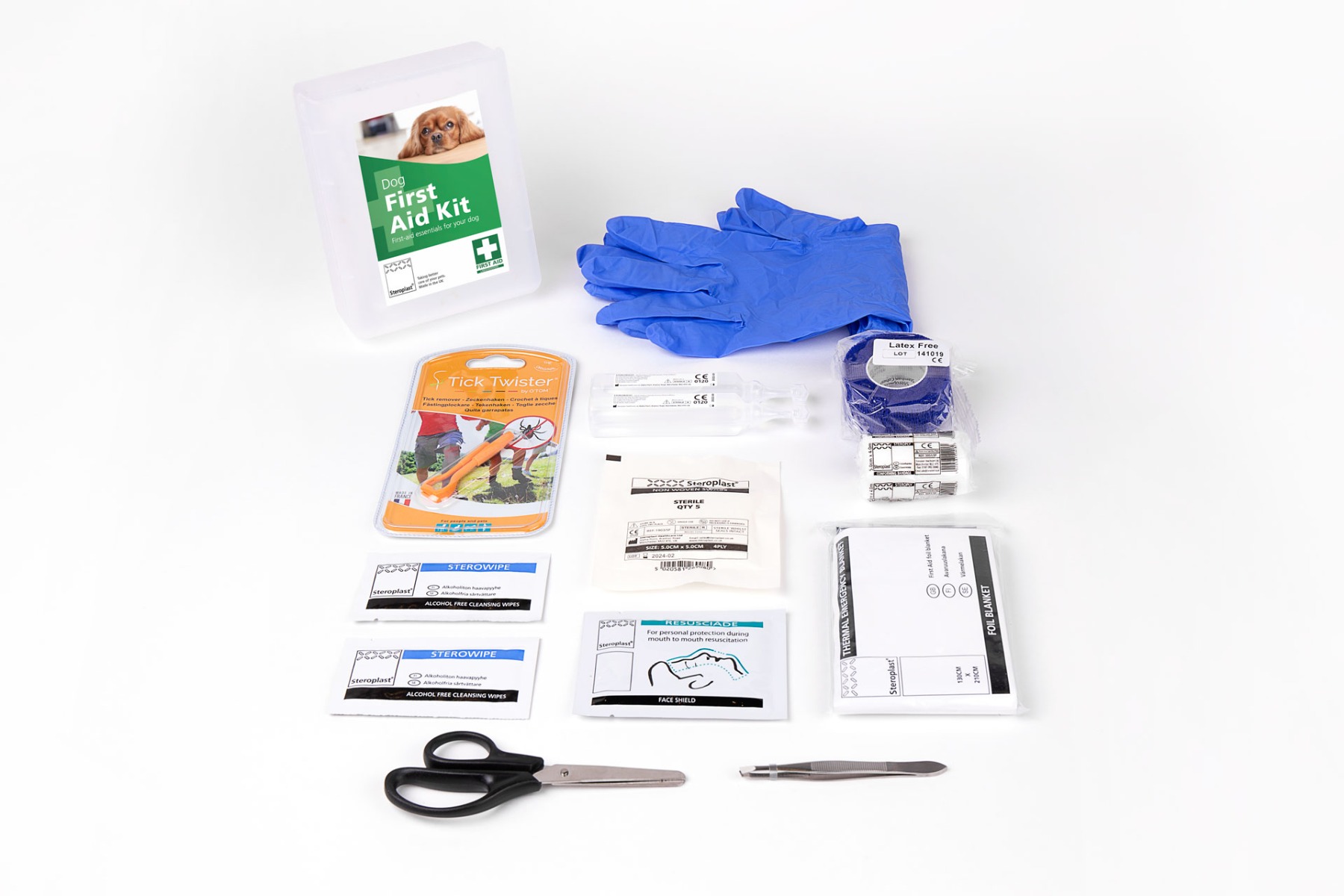 Dog first aid contents