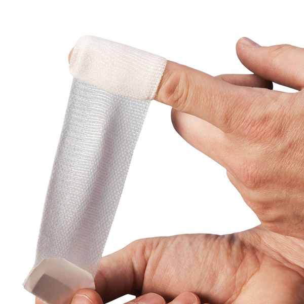 Sterile Finger Dressing being applied to someones finger