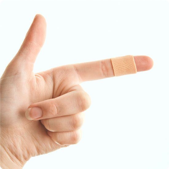 Washproof Plaster on Finger