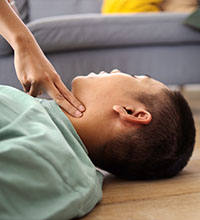 A child recieving CPR