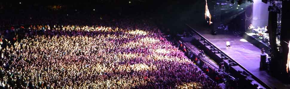 Lots of fans at a concert
