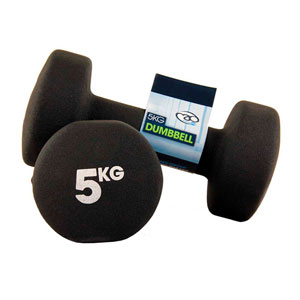 Black neoprene dumbbells