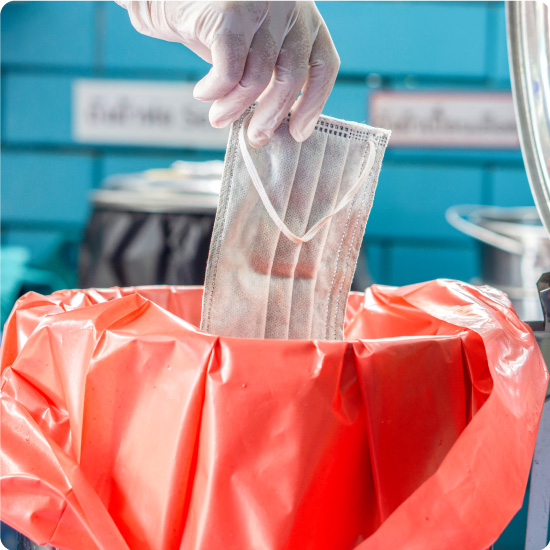 Orange Clinical Waste Bag