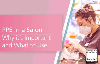 A nail technician wearing a mask performs a manicure in a salon environment, highlighting the importance of personal protective equipment (PPE) in maintaining hygiene and safety standards.