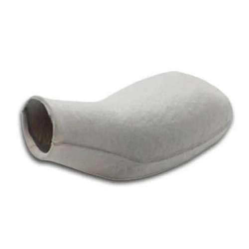 A lightweight, moulded papier-mâché urine bottle with an ergonomic opening for single-use.
