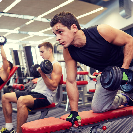 Person Working Out in Gym