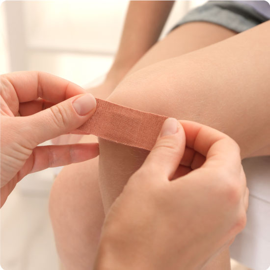 Plaster Being Applied to Knee