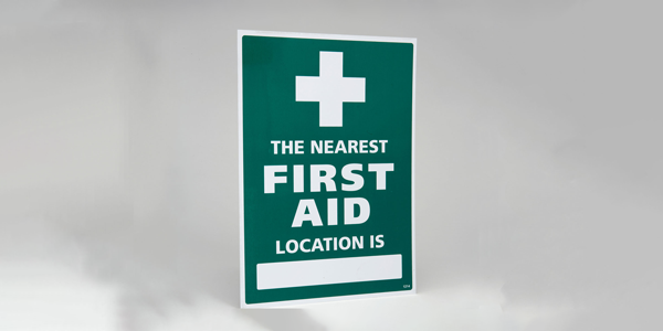 The Nearest First Aid Location Sign