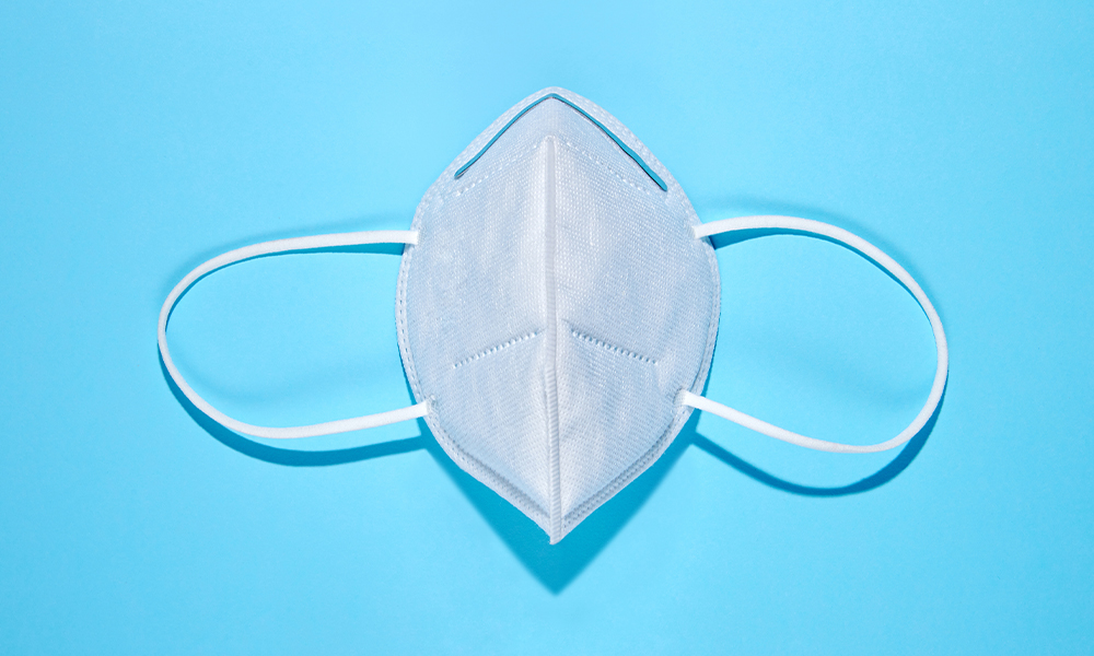 Unused clean FFP2 face mask