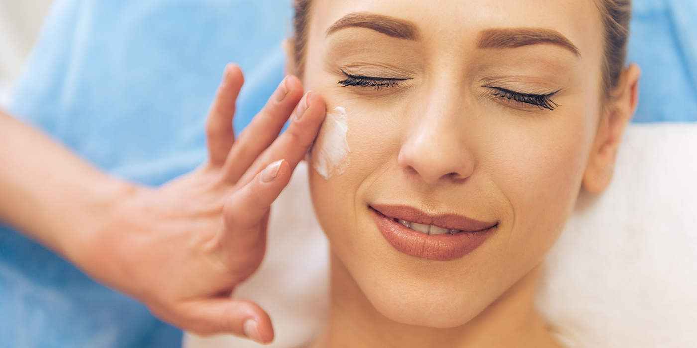 Woman at the cosmetician