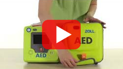 People demonstrating CPR on a casualty with AED in use, showing Real CPR Help technology in action.