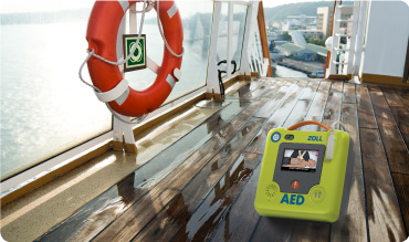 Zoll AED 3 on Deck of Boat