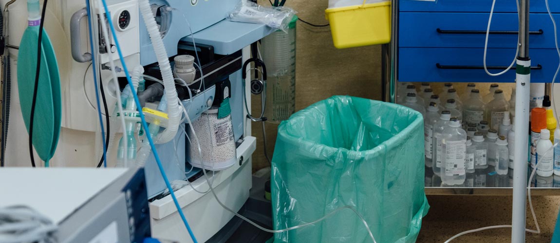 bin inside the operating room