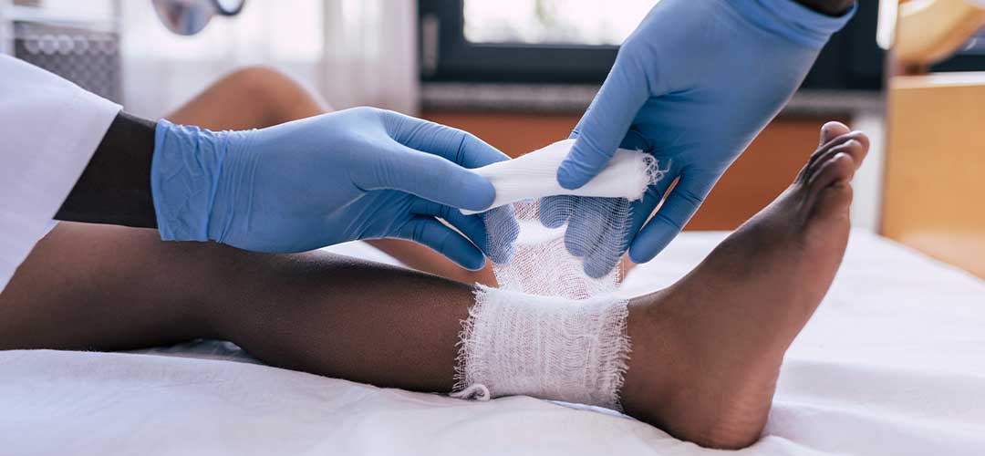 Doctor assisting a patient