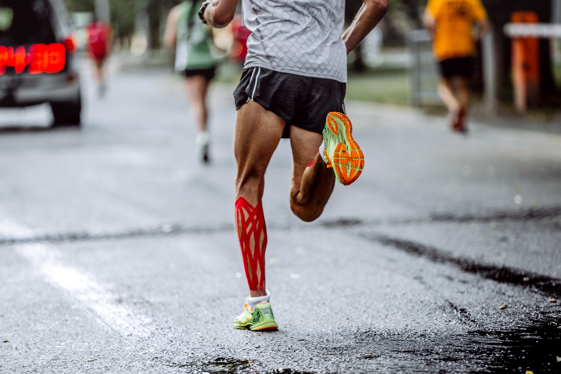 Feet Male Athlete Taping