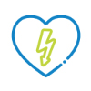 illustration of a heart with a lightning bolt in